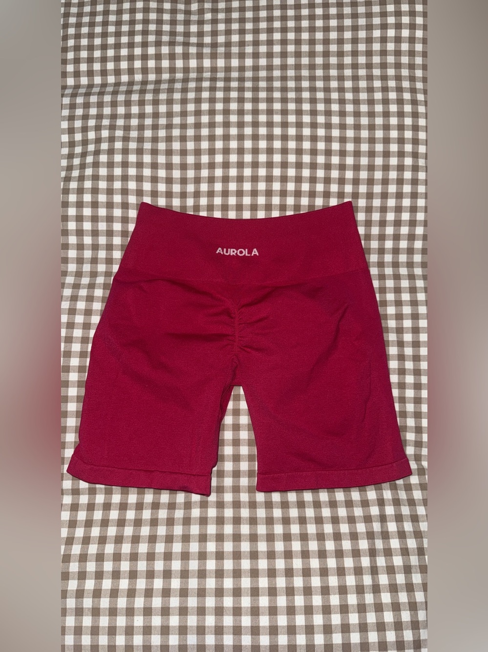 Aurola Women's High-Rise pink Bike Shorts